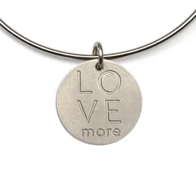 Mariamor Love More Quarter Adjustable Bangle, Sterling Silver