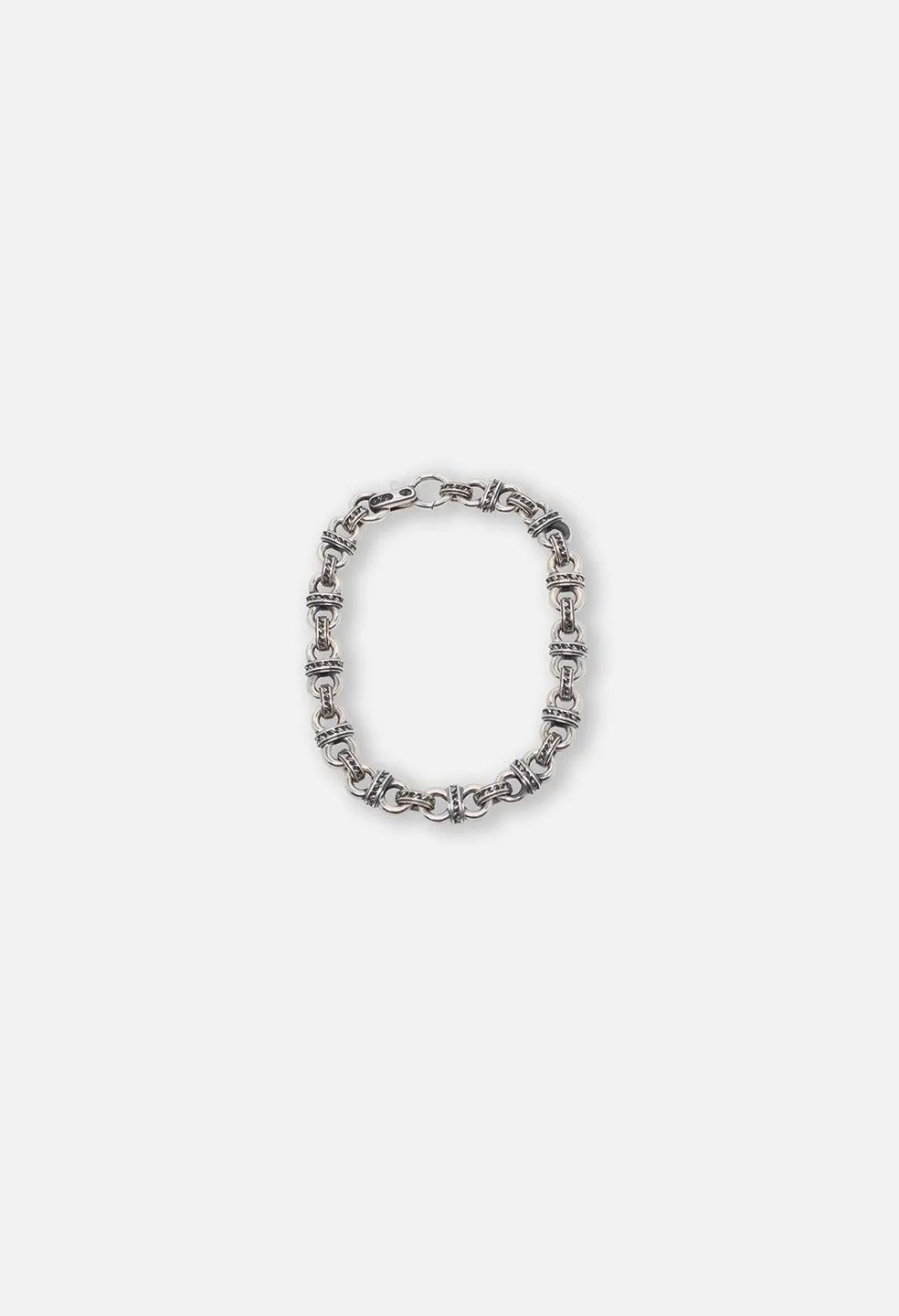 M.A.R.S Etched Chain Link Bracelet / Silver