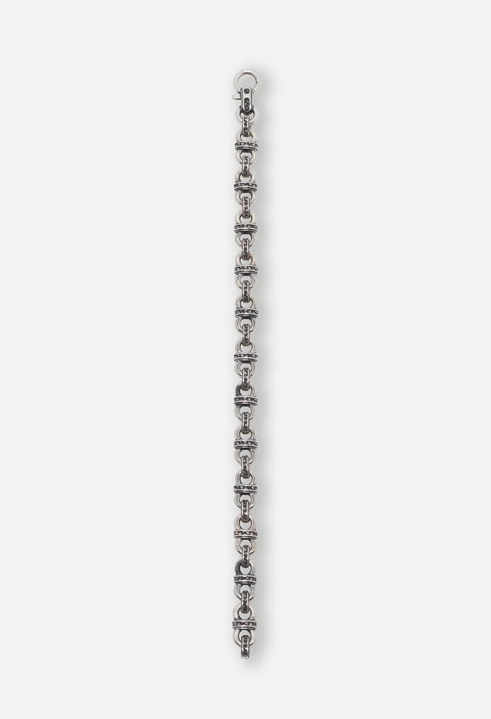 M.A.R.S Etched Chain Link Bracelet / Silver