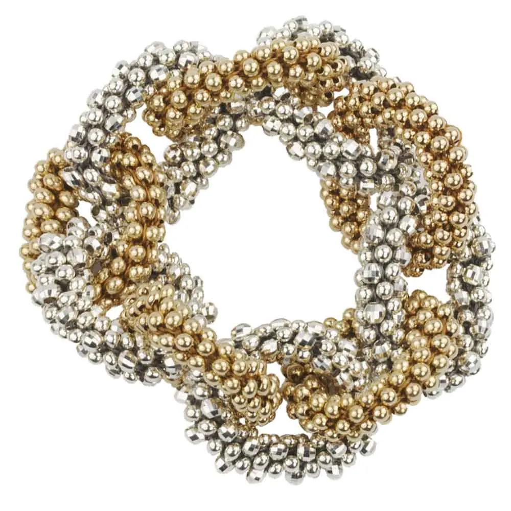 Meredith Frederick Elsa Gold and Silver Bead Link Bracelet