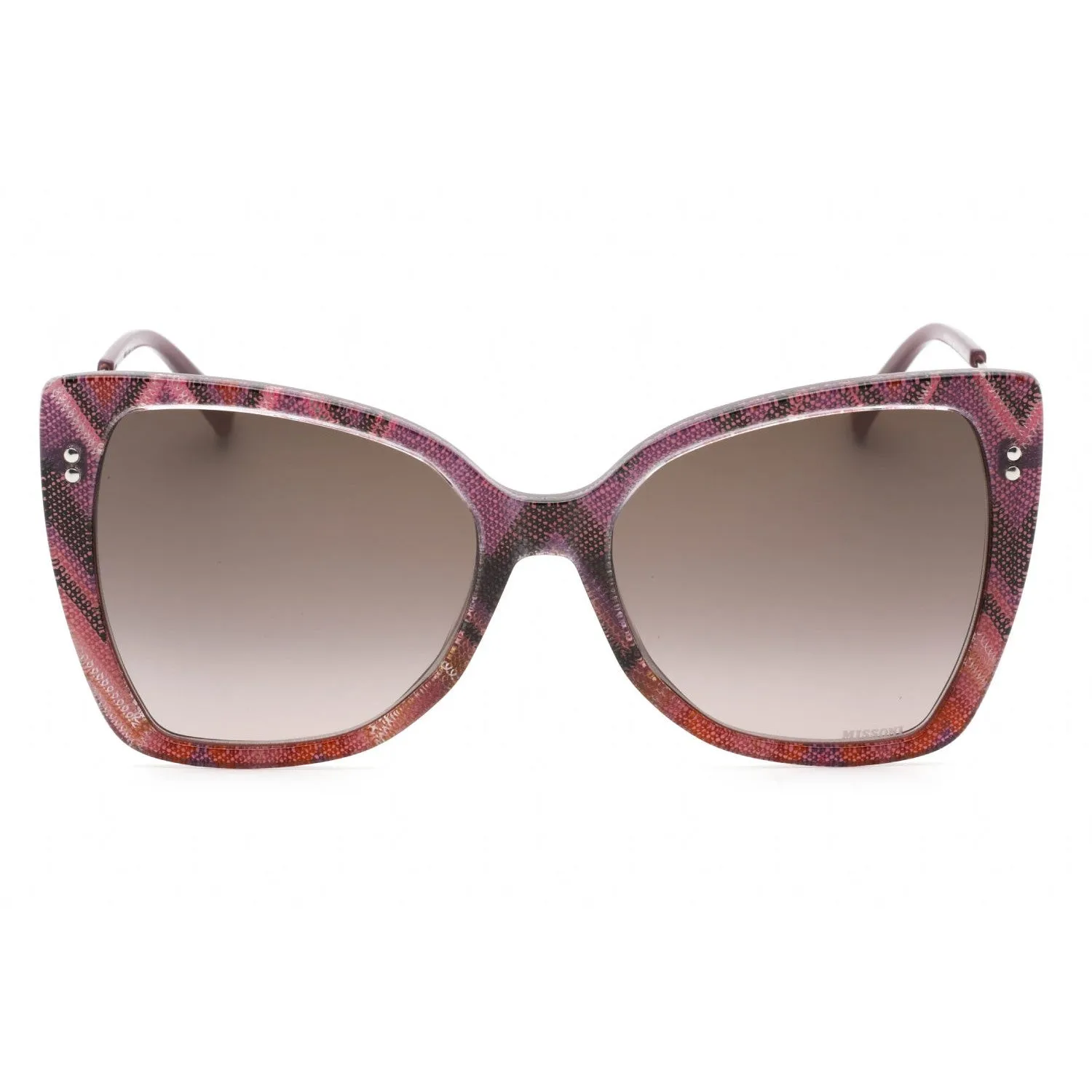 Missoni MIS 0083/S Sunglasses Pink Violet / Burgundy Shaded Women's