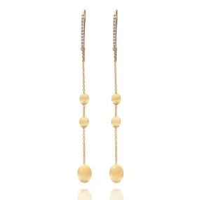 NANIS DANCING IN THE RAIN ELITE 18K YELLOW GOLD DIAMOND SOFFIO DROP EARRINGS