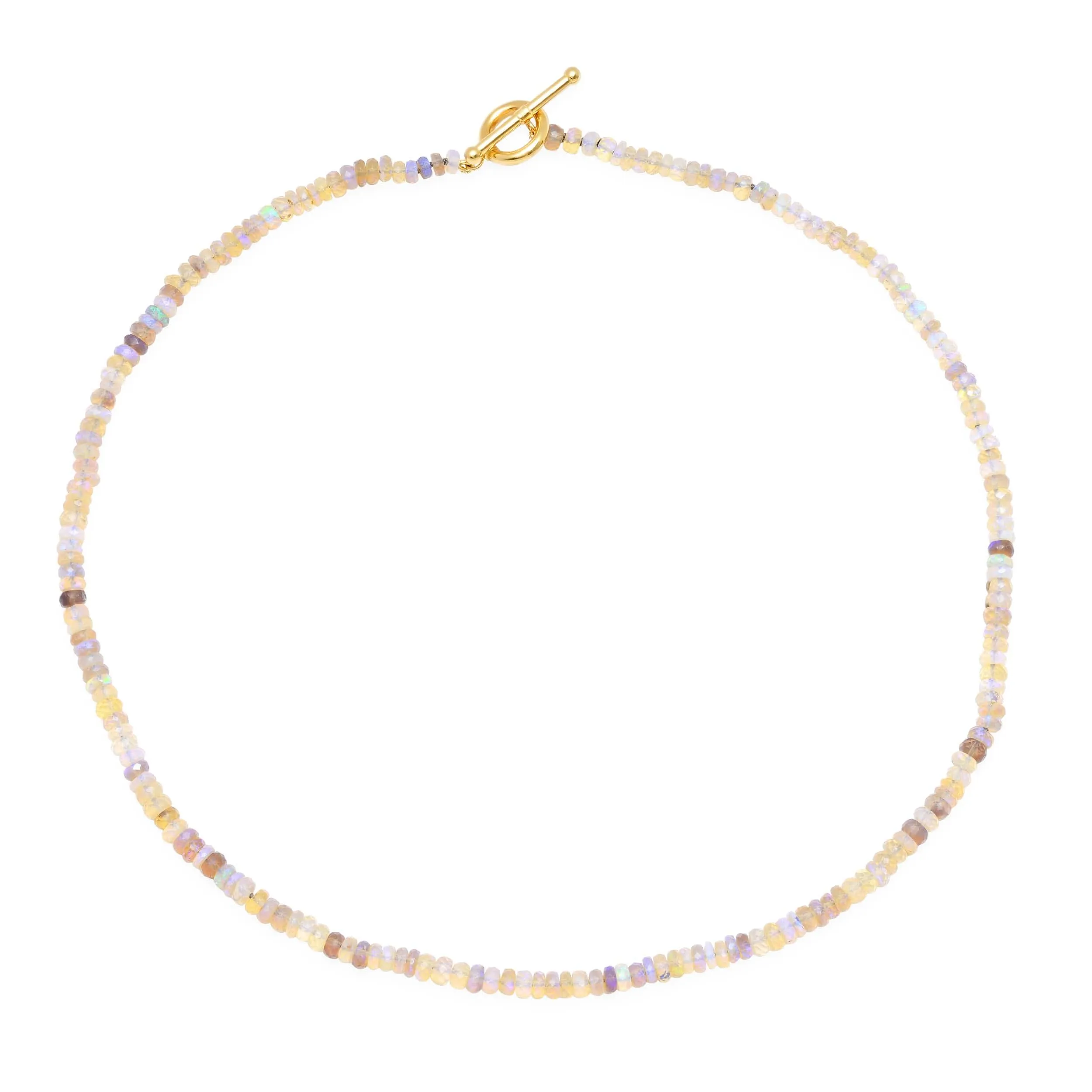 Opal Beads & 18K w/ Toggle Clasp