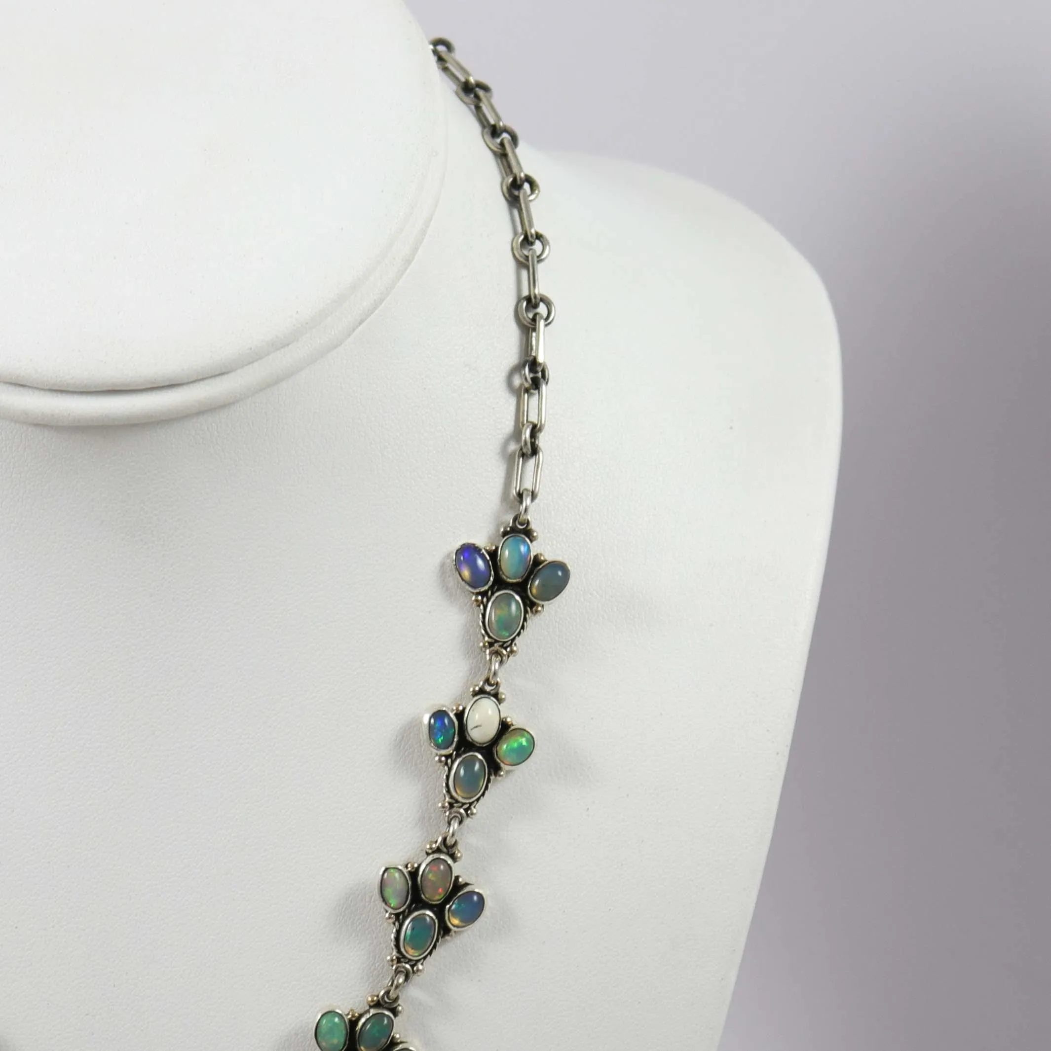 Opal Squash Blossom Necklace