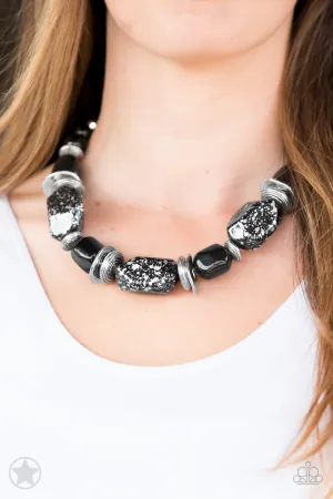 Paparazzi In Good Glazes - Black Necklace