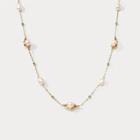 Pearl Station Long Necklace