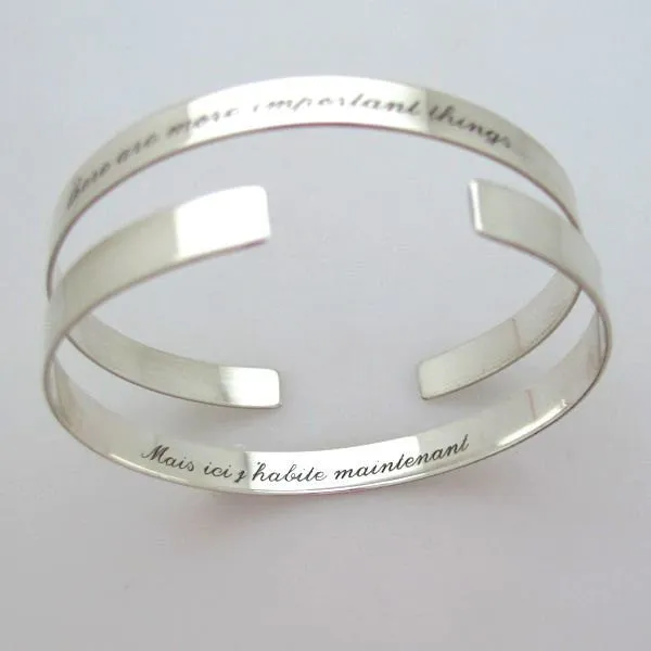 Personalized Skinny Silver Bracelet