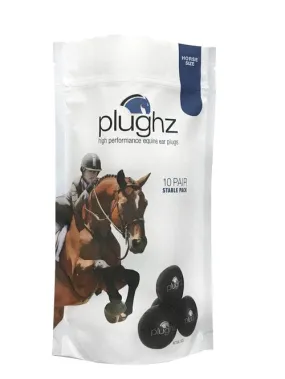 Plughz High Performance Equine Ear Plugs Stable Pack of 10