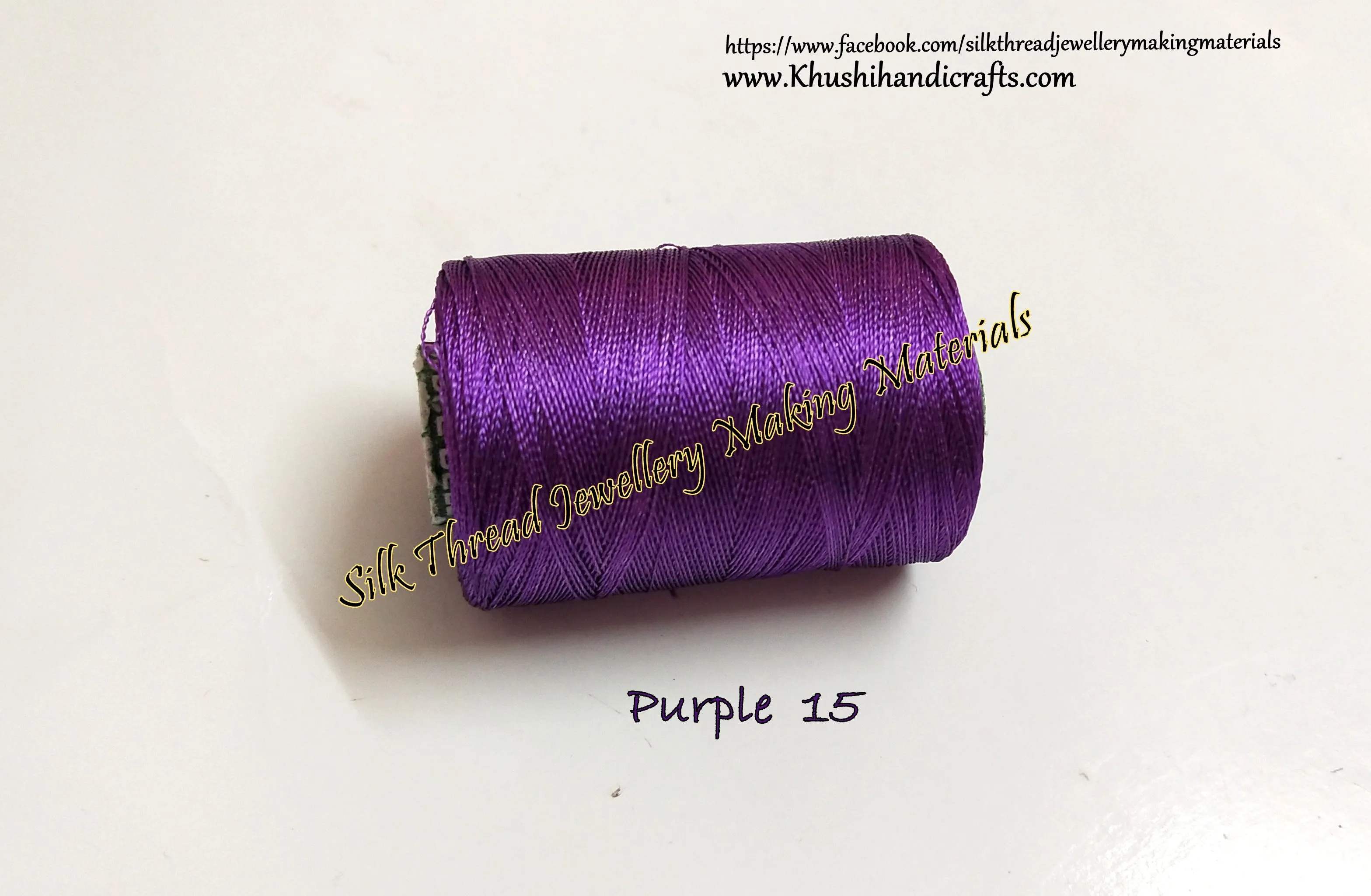 Purple shade Silk Threads Individual Spools for Bangle/Jhumkas/Jewelry Designing/Tassel Making  Shade No. 15