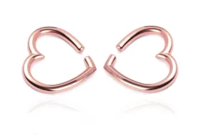 Rose Gold Heart Ear Weights