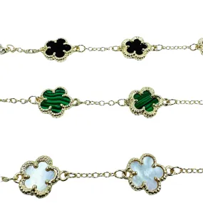 Shayla Flower Clover Bracelet