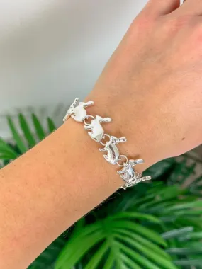 Silver Bunny Magnetic Bracelet