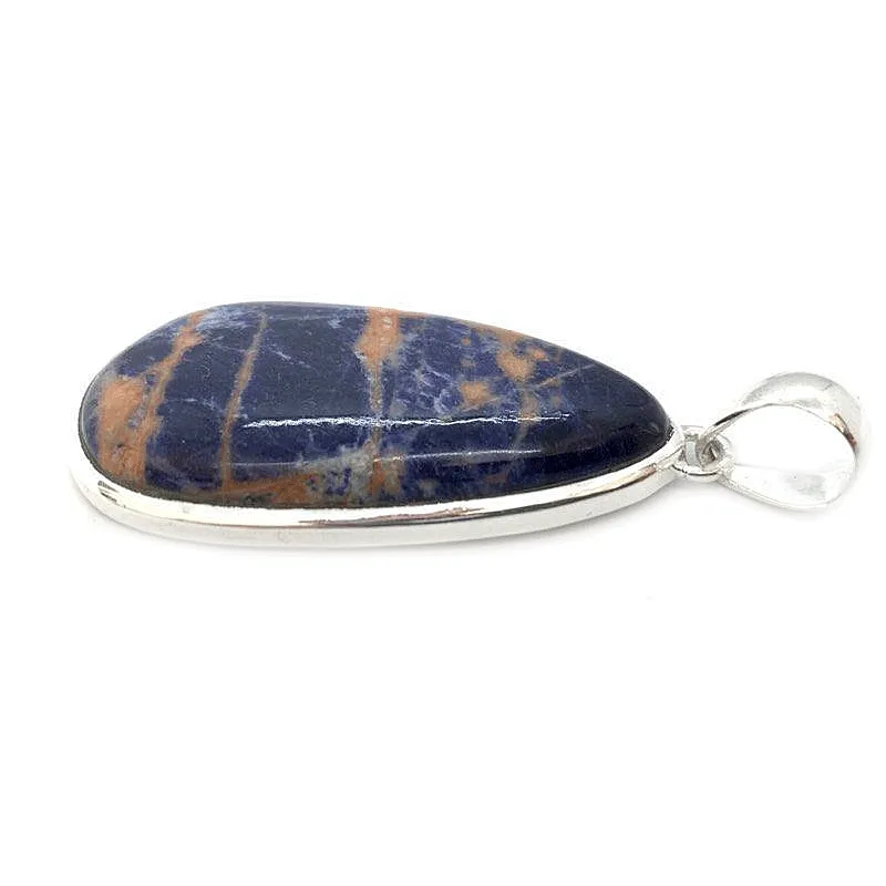 Sodalite Large Teardrop Boho Pendant