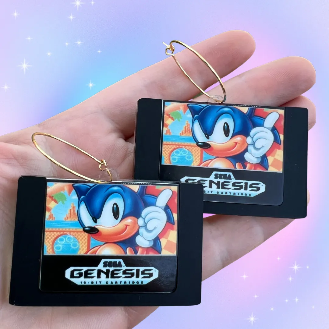 Sonic the Hedgehog Hoop Earrings