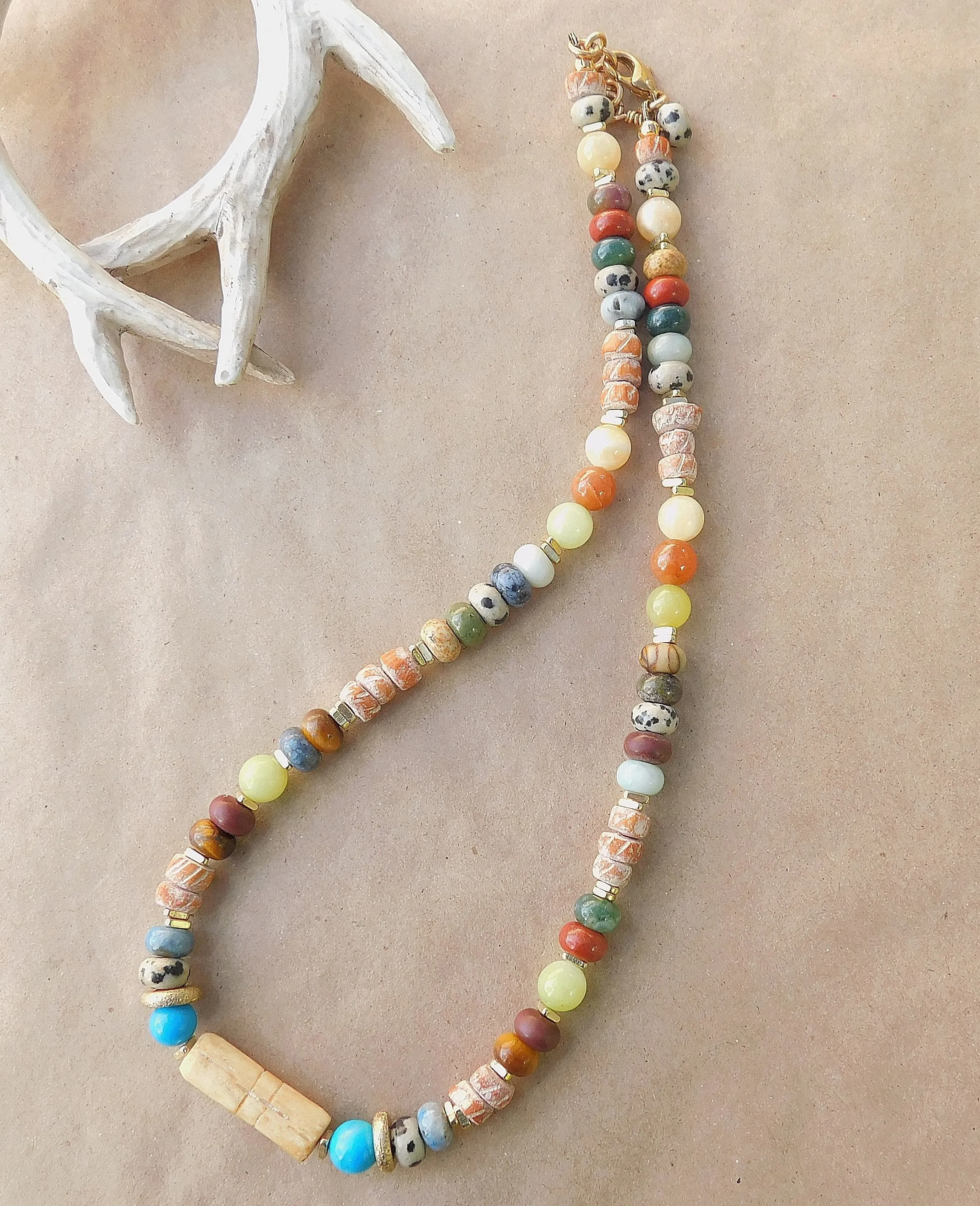 Stunning and Colorful Multi-Gemstone Necklace