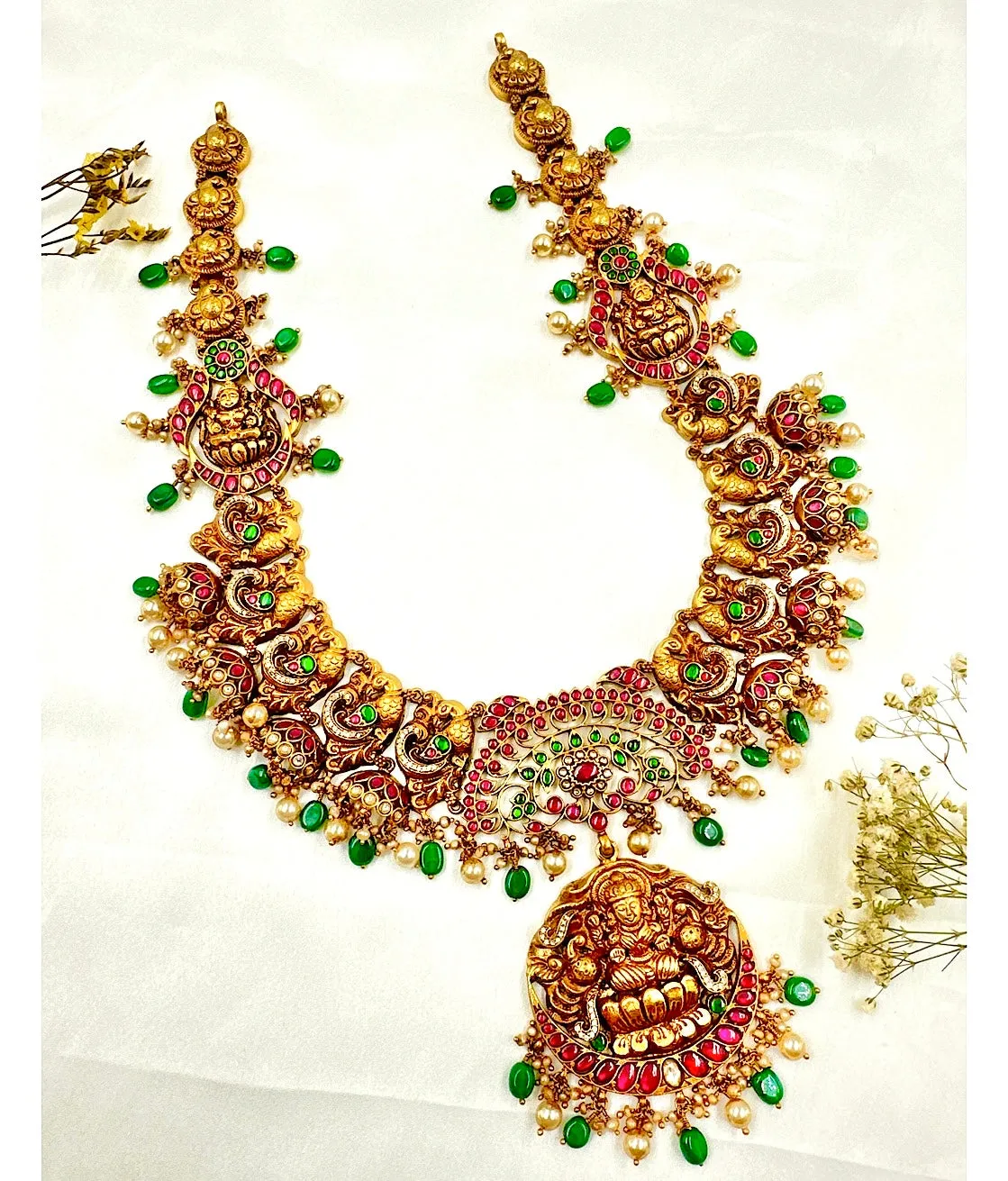 The Kamala Lakshmi Silver Necklace & Jhumkas