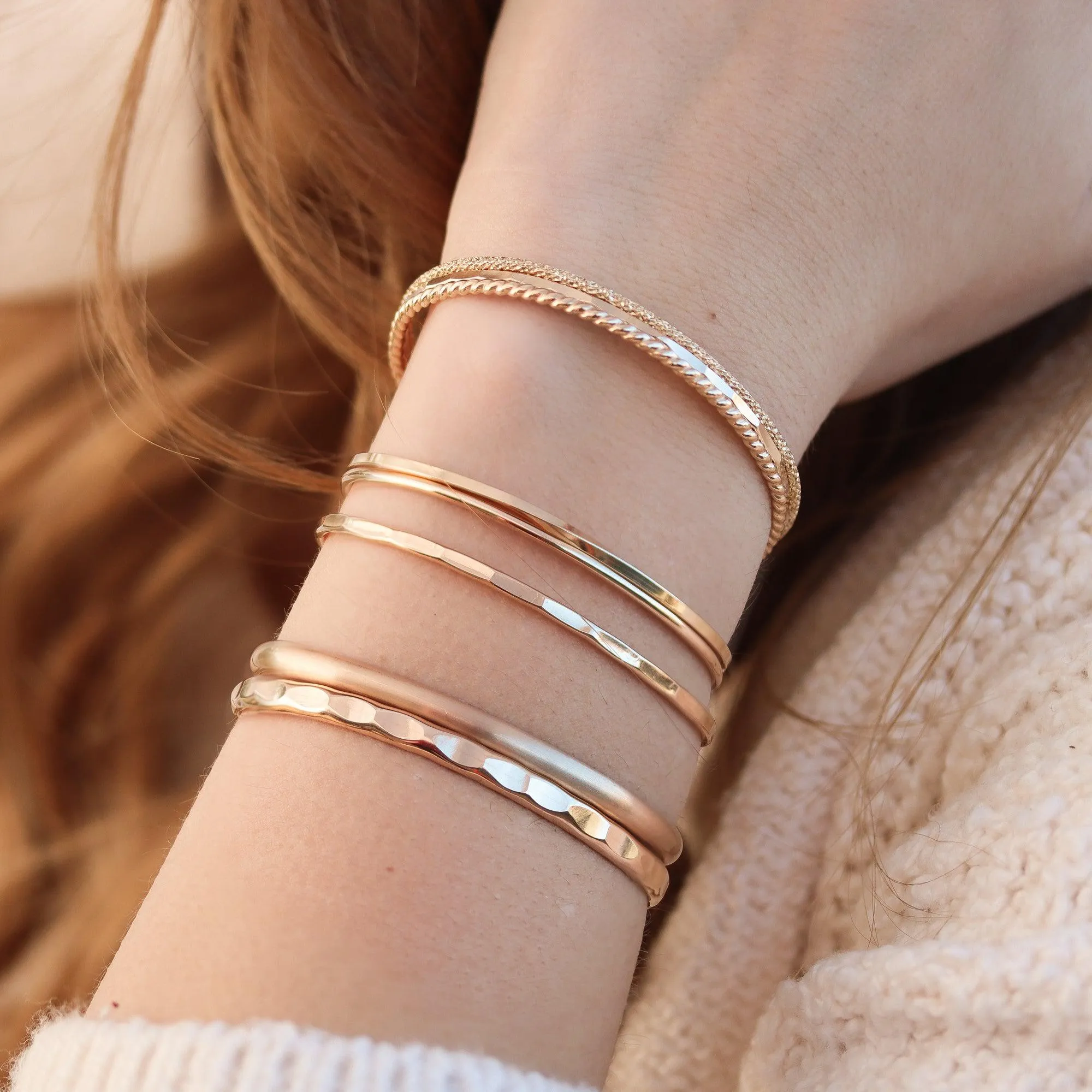 Wide Matte Gold Cuff Bracelet