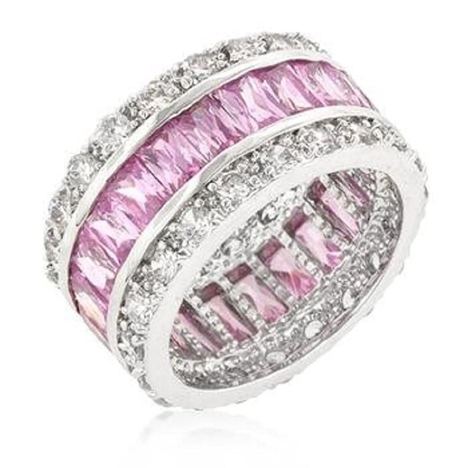 WildKlass Triple Row Pink Eternity Ring